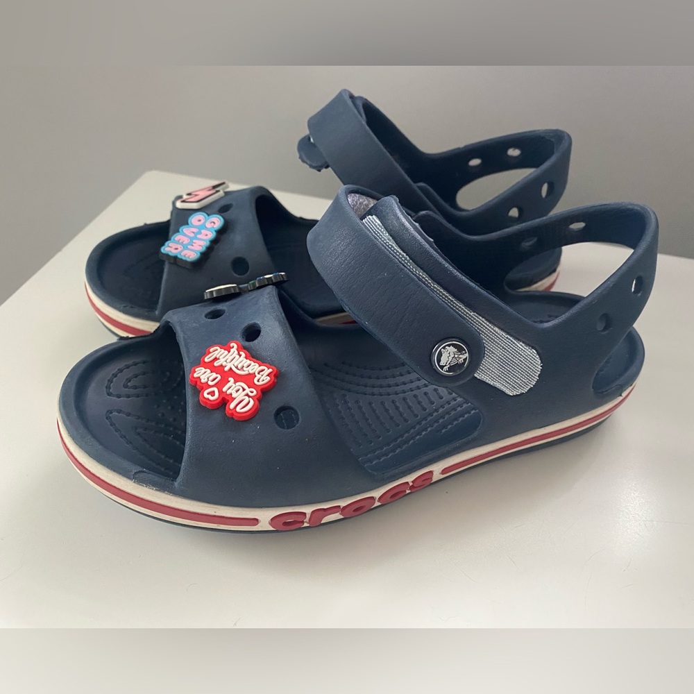 CROCS Kids Navy and Red Sandals
